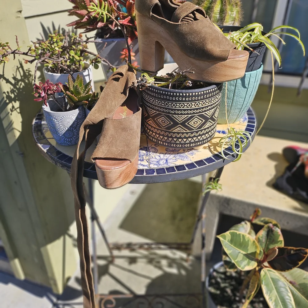 Free People Brown Suede Platform Heels